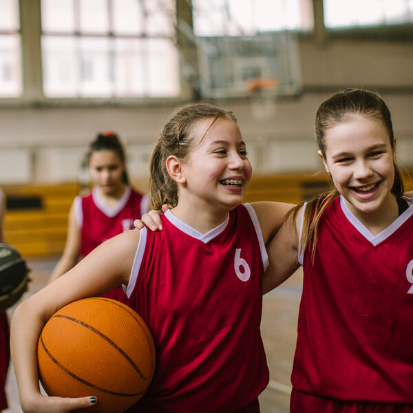 Friendship on basketball court
