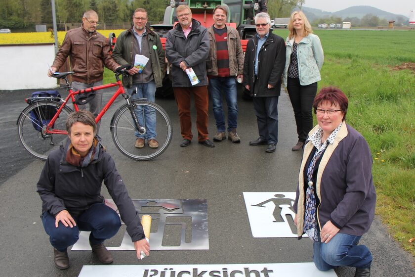 Die beteiligten Akteure auf einem Radweg